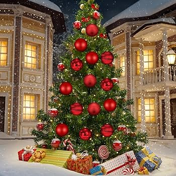 Amazon.co.jp: Liliful 4個 6インチ クリスマスボール